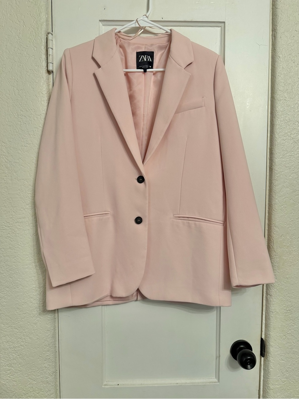 ZARA Pale Pink Single-Breasted Women's Blazer
